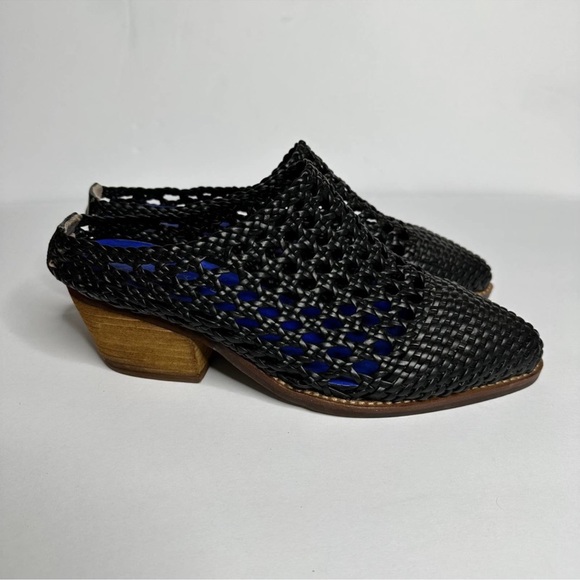 Jeffrey Campbell Leone Basket Weave Anthropologie Mules - Picture 5 of 7